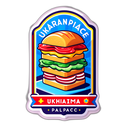 Сендвіч з українською начинкою та елементами логотипу Crystal Palace