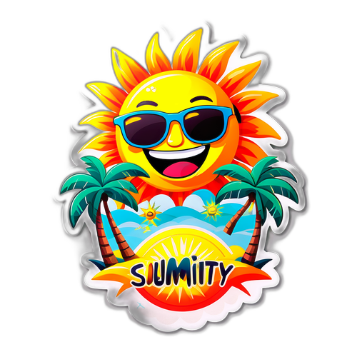 खुशहाल सूरज का स्टिकर