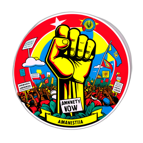Pôster de Protesto: 'Amnesty Now'