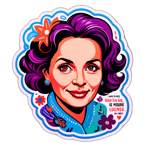 Aufkleber mit kreativem Porträt von Martha Schultz
