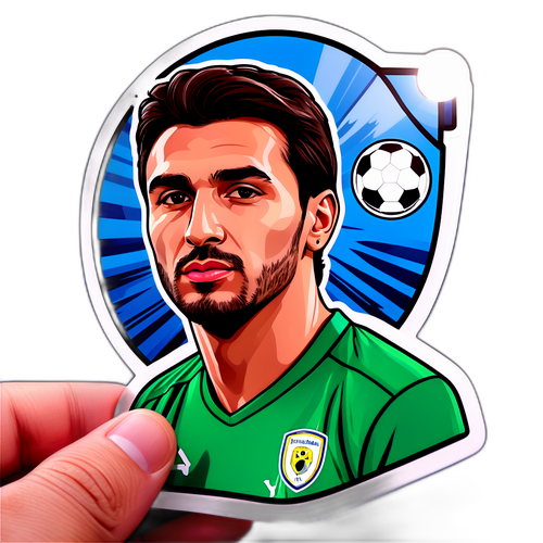Amir Hadžiahmetović Detaylı Portre Sticker