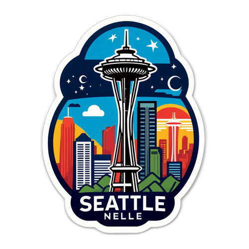 Seattle's Space Needle met PSG-logo