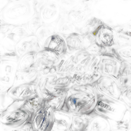 Những nhãn dán bóng đá với nhiều logo đội bóng, có chữ 'Bảng xếp hạng bóng đá'