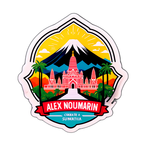 Stiker Hiasan Alex Noerdin dan Landmark Ikonik Sumatera Selatan