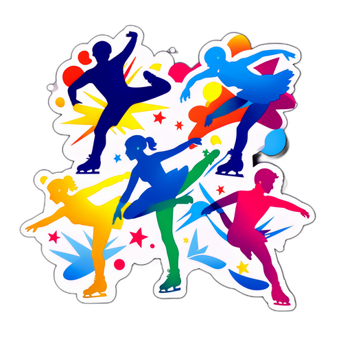 滑冰競賽中的花樣滑冰選手