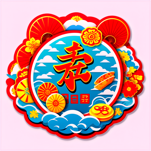 春节吉祥贴纸