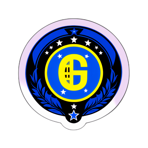 Stiker Elegan Stadion Club Brugge dengan Bintang di Atasnya