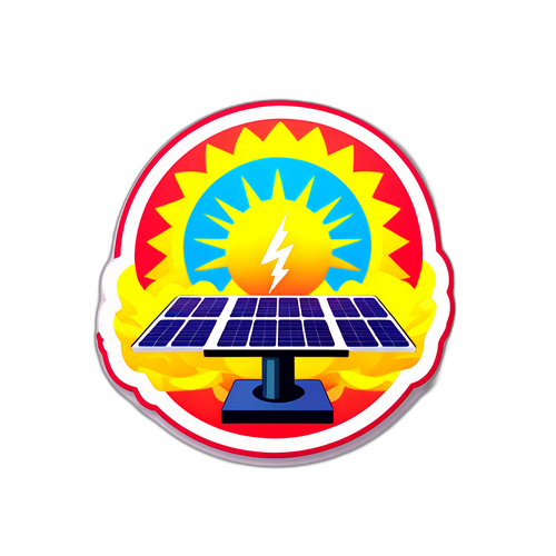 色彩變化貼紙：太陽能發電過程