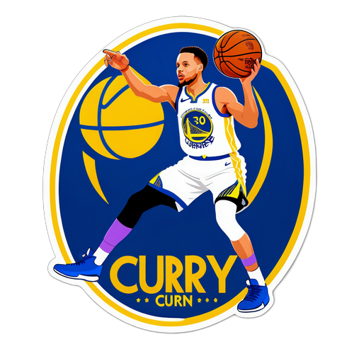 庫里射擊動作貼紙