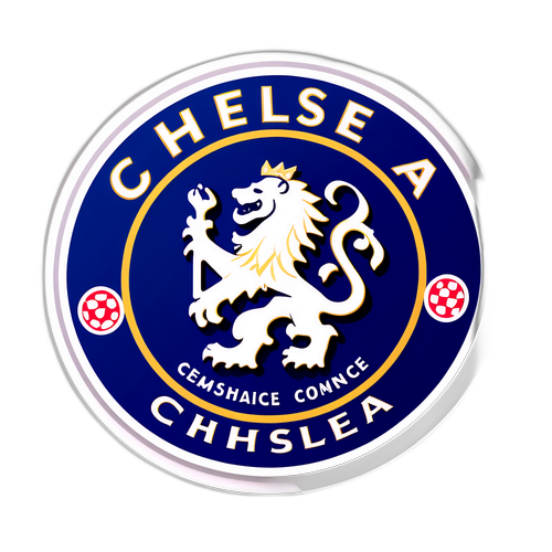 첼시 로고가 포함된 손글씨 스타일 스티커