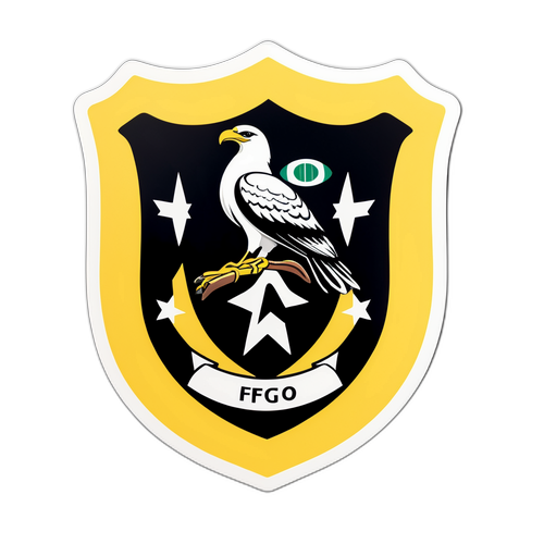 Stiker Gaya Menggambarkan Esensi Sepak Bola Brasil dengan Logo Botafogo