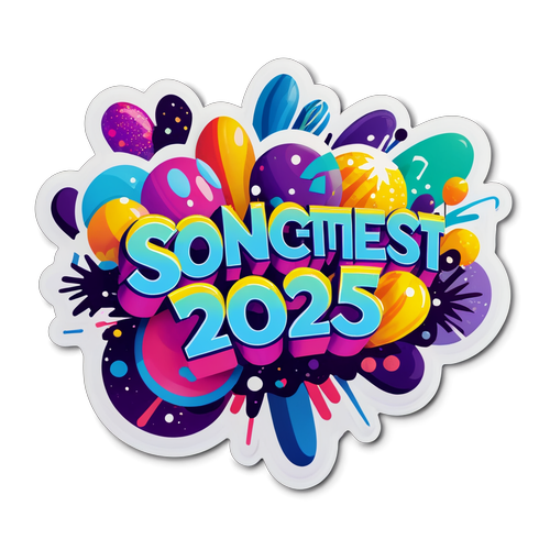Sticker mit dem Text 'Songcontest 2025'