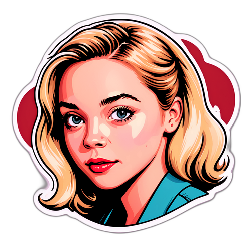 Autocollant stylisé de Sydney Sweeney