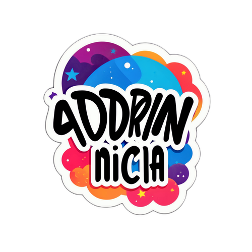 Autocolant cu numele Adrian Nicușor Nica