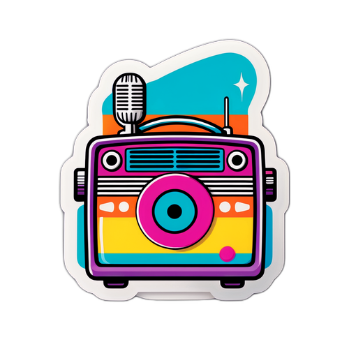 Retro Radio Sticker