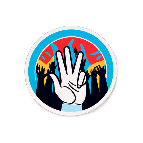 Thiết kế nhãn dán "Vỗ tay cổ vũ"