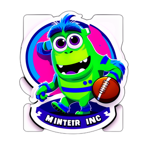 Whimsical Monsters Inc Football Design