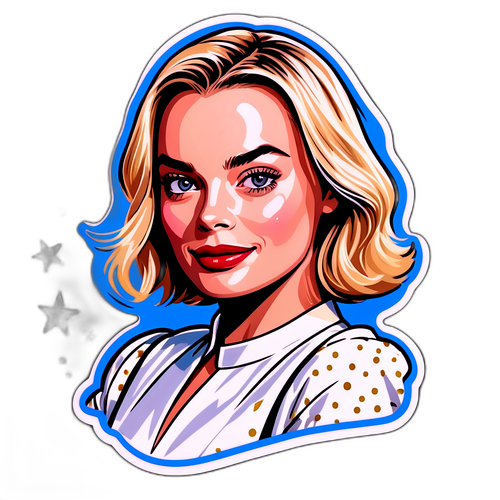 Sticker van Margot Robbie als iconische filmrol