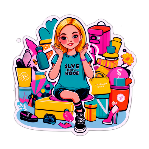 Illustrasjon av Iselin Michelsen i en quirky, morsom positur