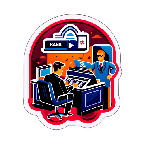 Scène de fraude bancaire