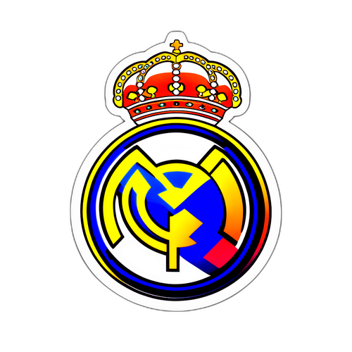 Autocollant du logo du Real Madrid avec des couleurs vives