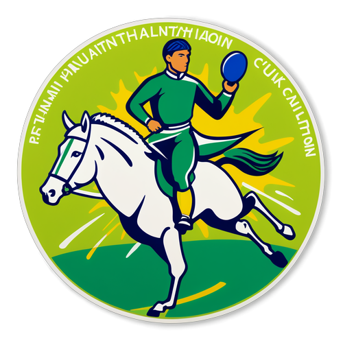 Unleashing the Modern Pentathlon: A Stunning Sticker That Captures the Thrill of Five Sports!