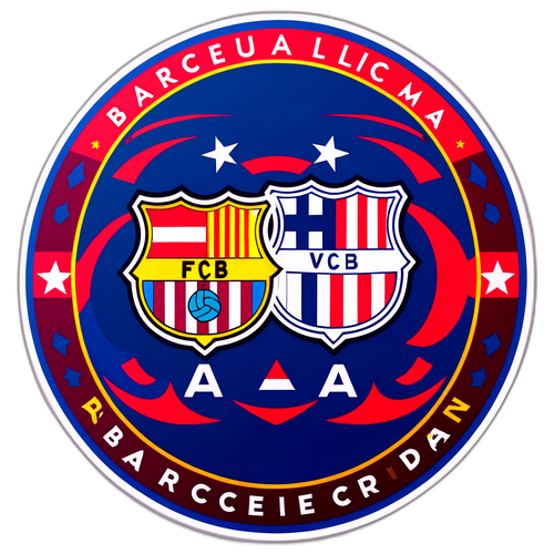 Sticker ya Ushindani Mkali kati ya Barcelona na Atlético Madrid