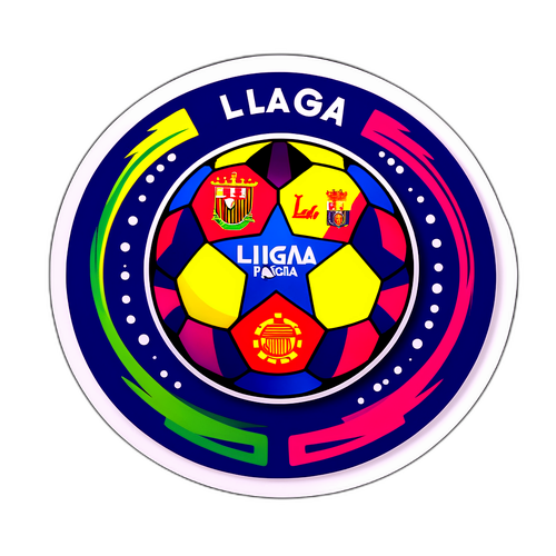 Fotbollsckula med La Liga-logotyp