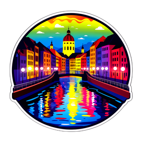 Danube Kanal bei Nacht