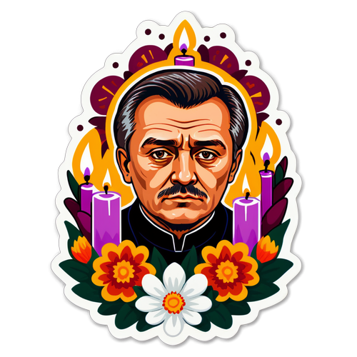Стикер с печальным портретом Славы Порукова