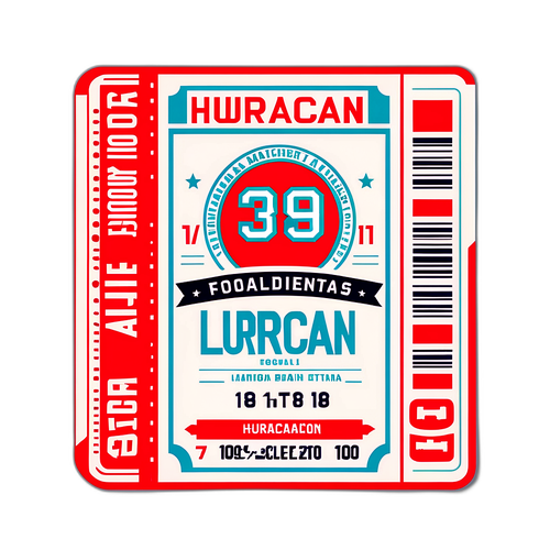 Pegatina vintage de entrada de fútbol: Estudiantes - Huracán