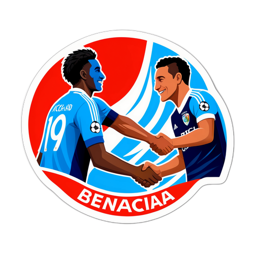 Mchezaji wa Benfica na Auckland City Wakisalimiana