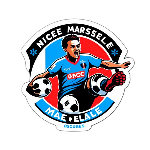 สติ๊กเกอร์เฉลิมฉลองการแข่งขันฟุตบอลระหว่างนีซและมาร์กเซย์