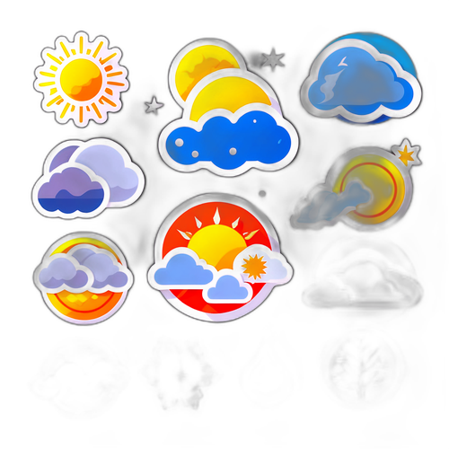 계절 변화에 맞춘 날씨 아이콘 스티커