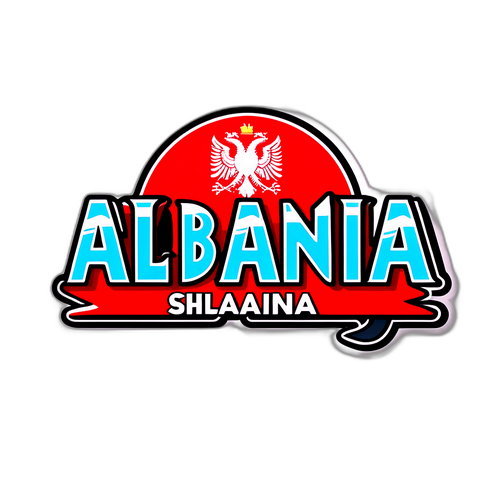 Sticker met de tekst 'Albania'