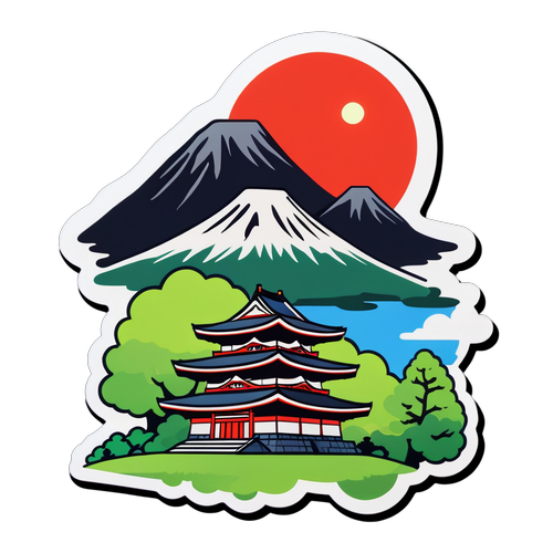 熊本の美しい自然をテーマにしたステッカー