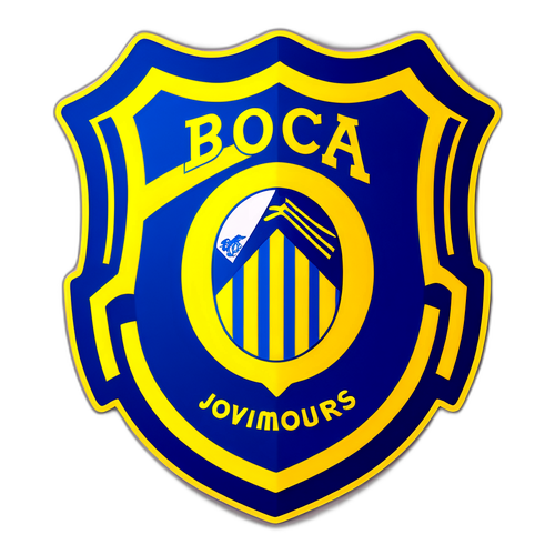 Diseño de un sticker con el logo de Boca Juniors