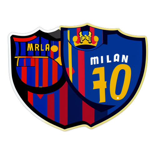 Stiker Pertandingan Barcelona vs Milan