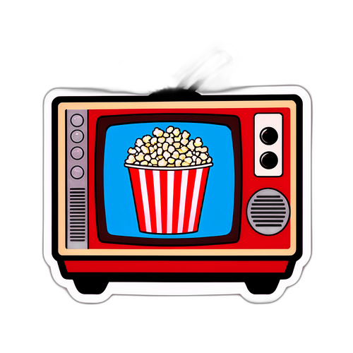 TV Classico con Popcorn