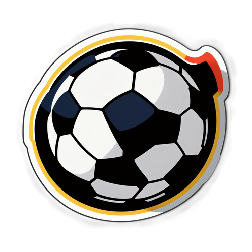 Adesivo Minimalista de Futebol e Tecnologia