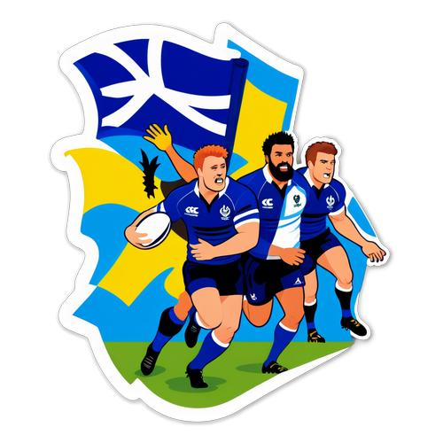 Scotland vs Australia Rugby Clash Sticker