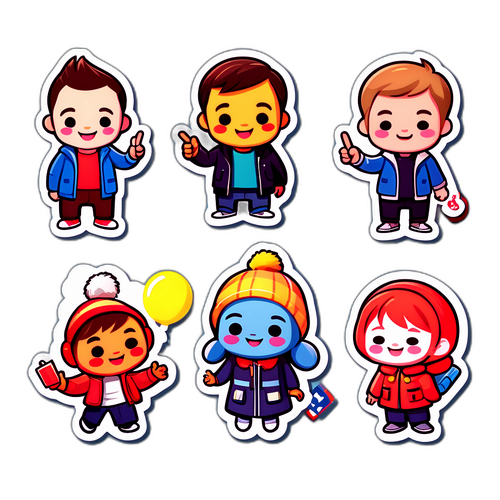 สติกเกอร์ตัวละครที่พFreinds ไปเที่ยวไลพซิก