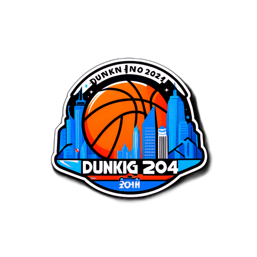 Sticker ng Isports na 'Dunking into 2024!'