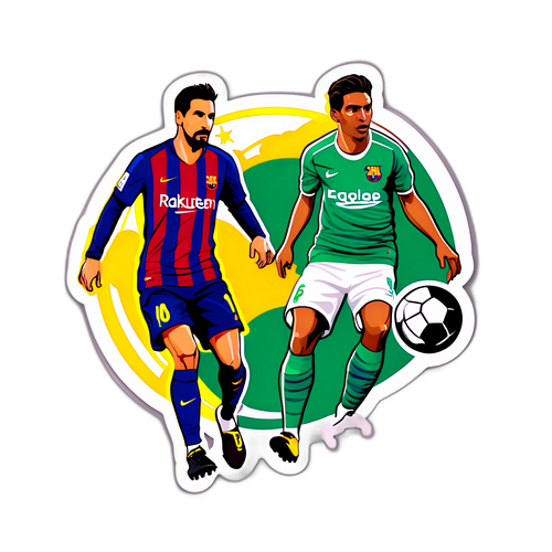 एल्चे सीएफ बनाम एफसी बार्सिलोना मैच का स्टिकर