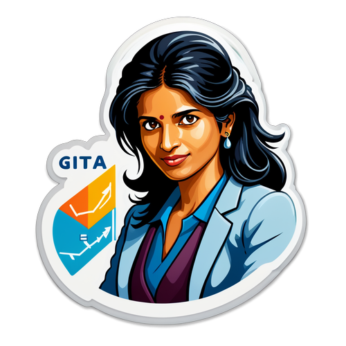 Sticker mit Gita Gopinath
