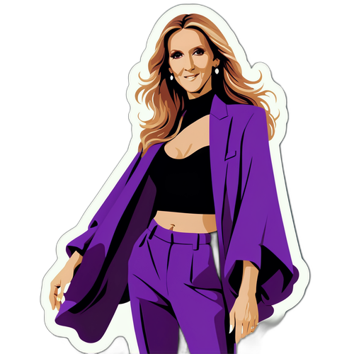 Celine Dion divatos öltözékben