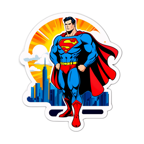 Sticker ng Superhero: Superman