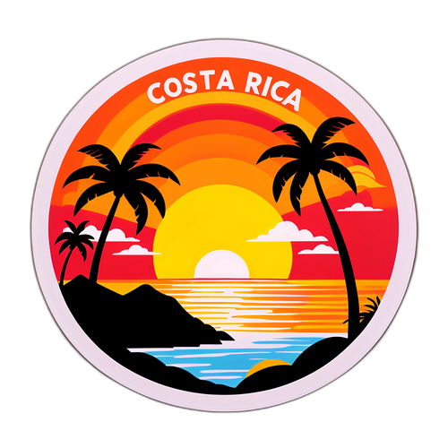 Stiker Sunset Costa Rica