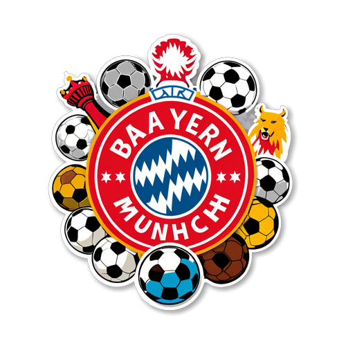 Bayern München Logo mit Fußball-Elementen