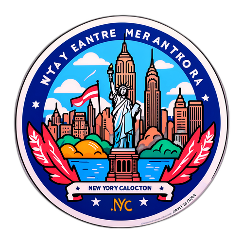 Aufkleber mit dem Logo der Bürgermeisterwahl von NYC